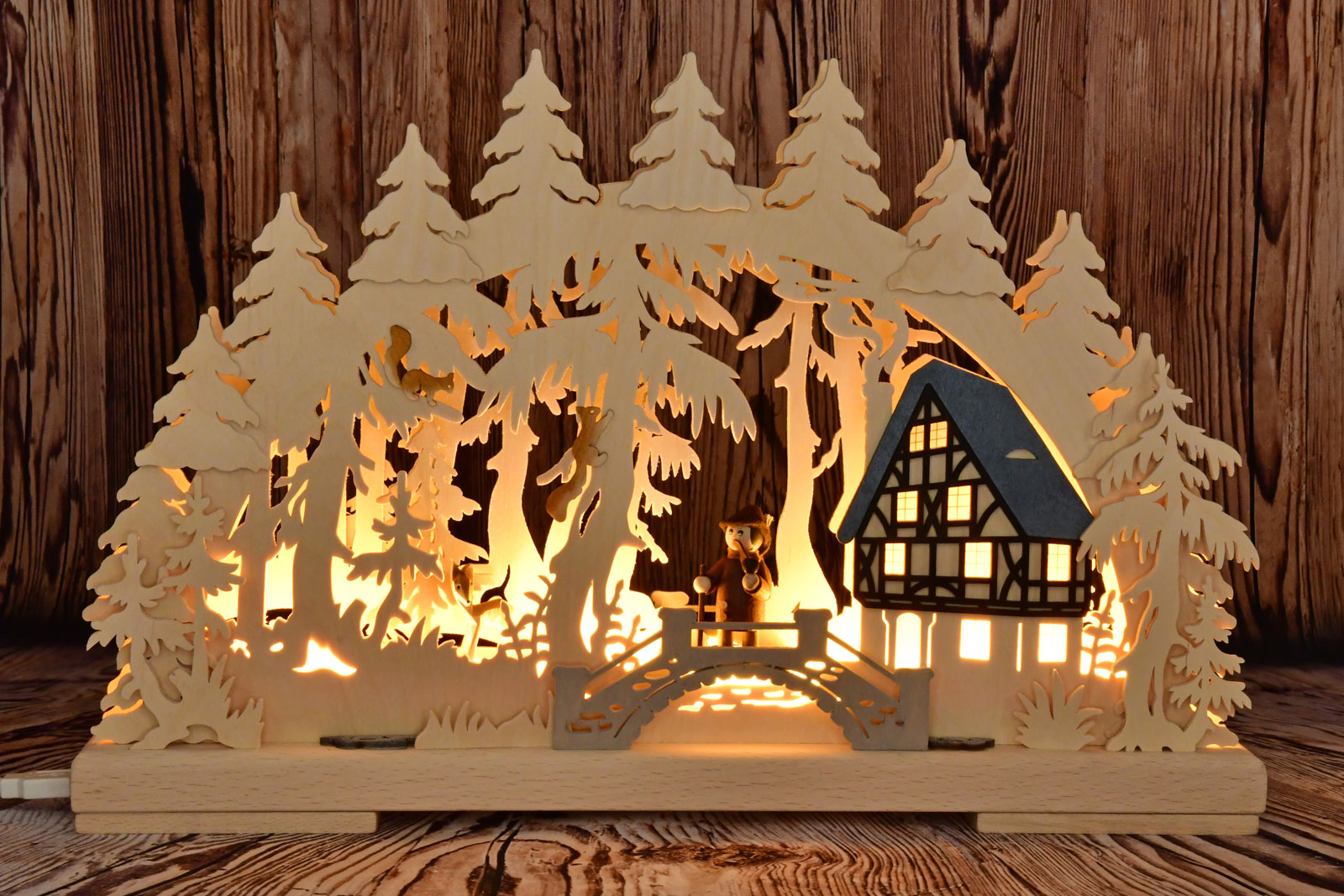 3D candle arch, small, forest bridge