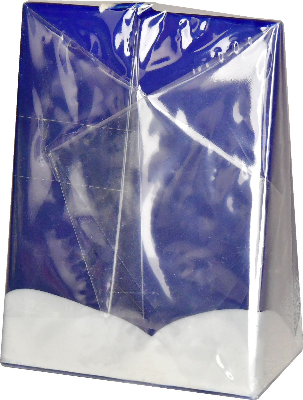 Candle sail, blue, Silent Night motif, height 12 cm