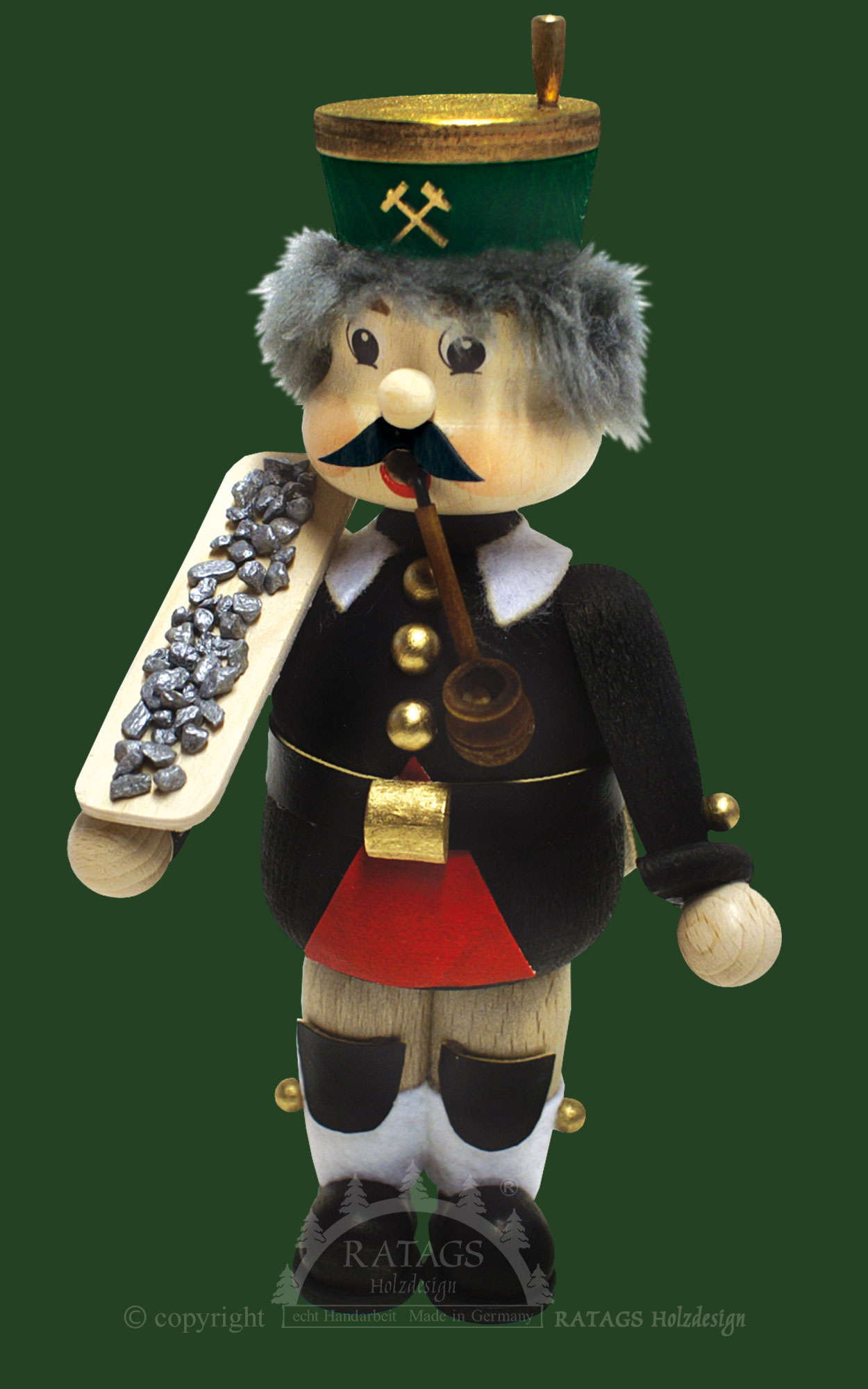 Dicker, Bergmann mit Erz Dicker, Bergmann mit Erz