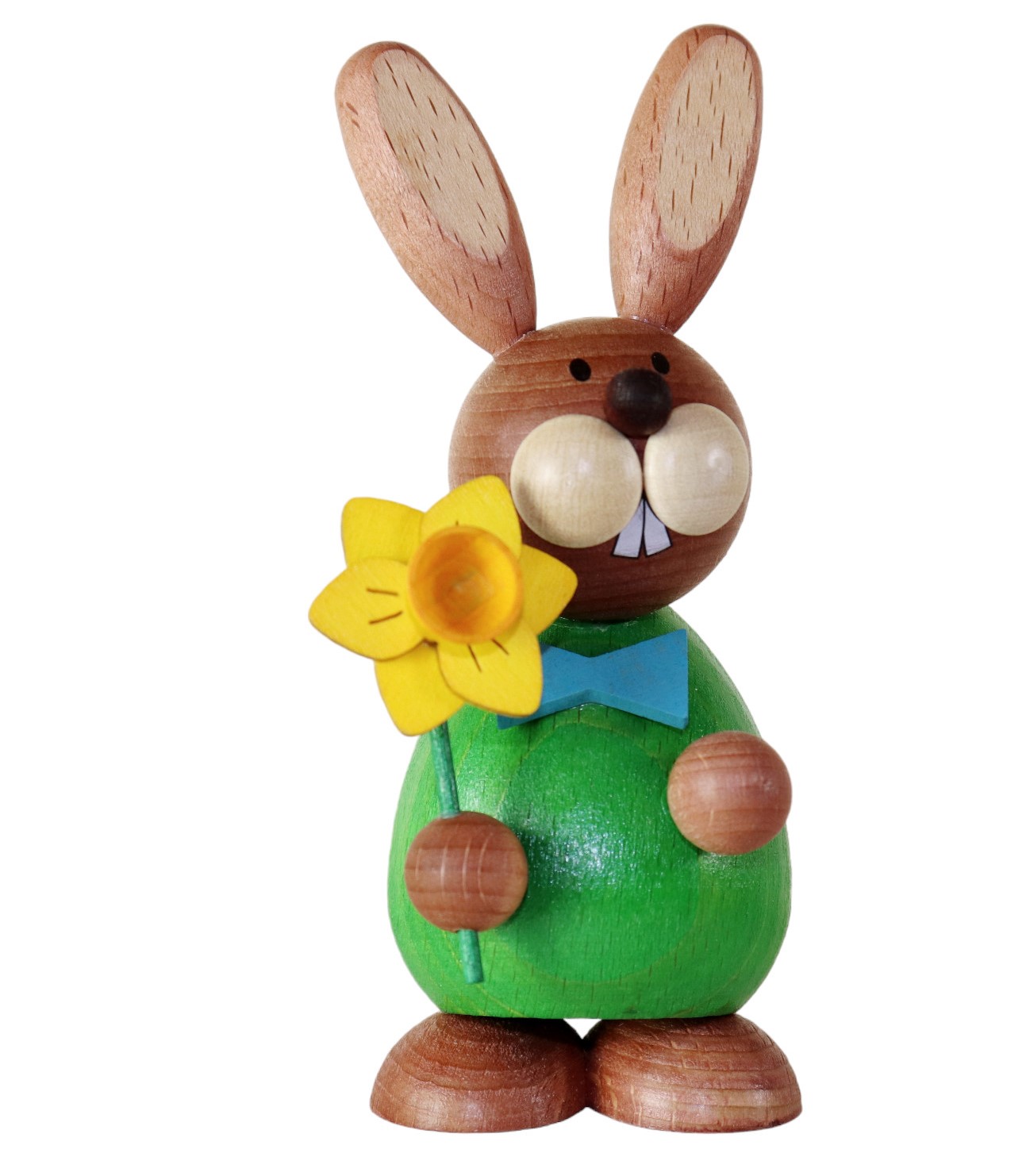 Osterhase stehend mit Narzisse Größe 5,5 cm x 12 cm (B x H)