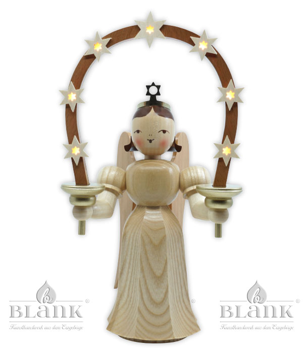 Long-skirted angel 20 cm electric star arch