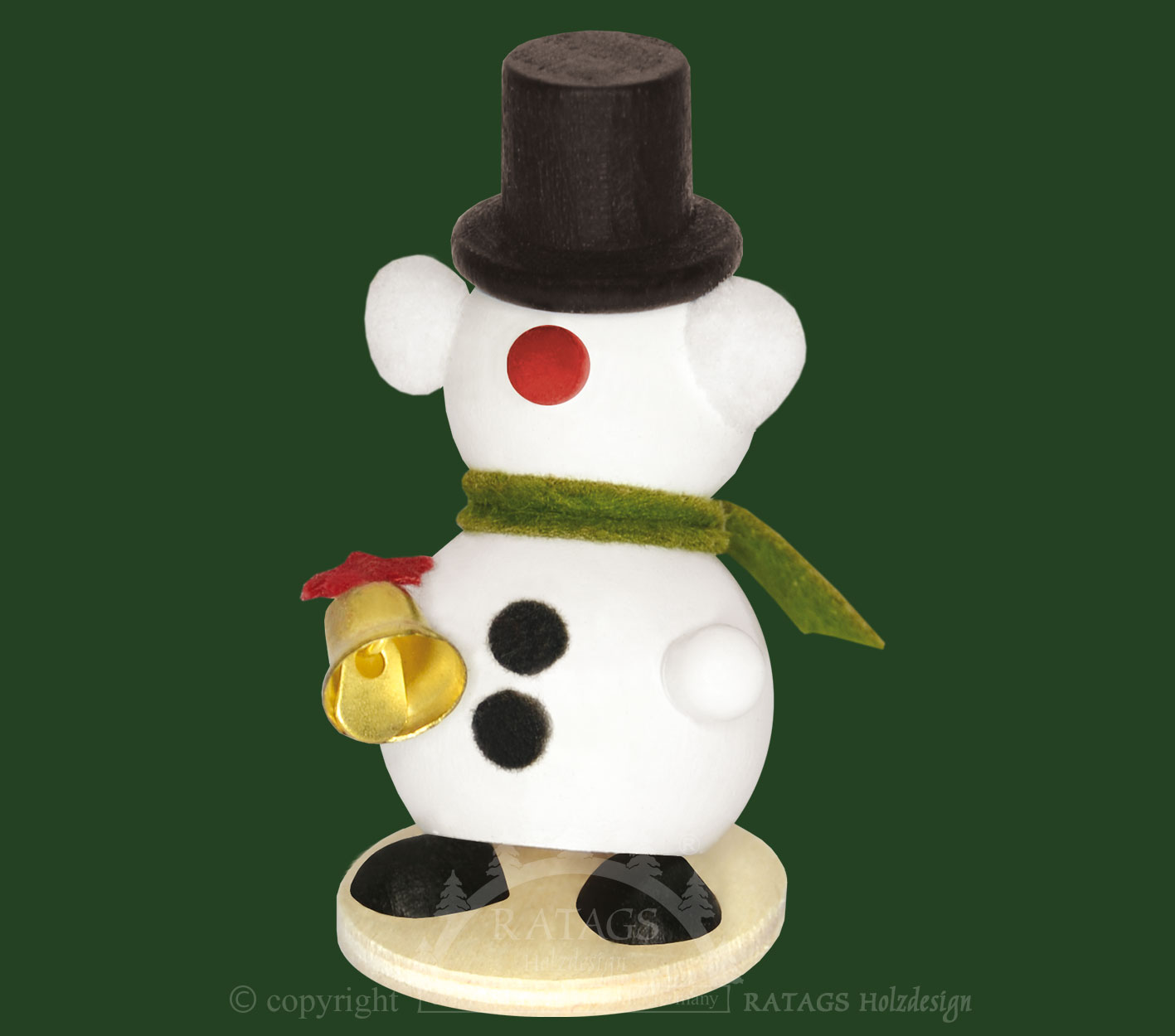 Molli, Junge Linie, Schneemann, grüner S Glocke