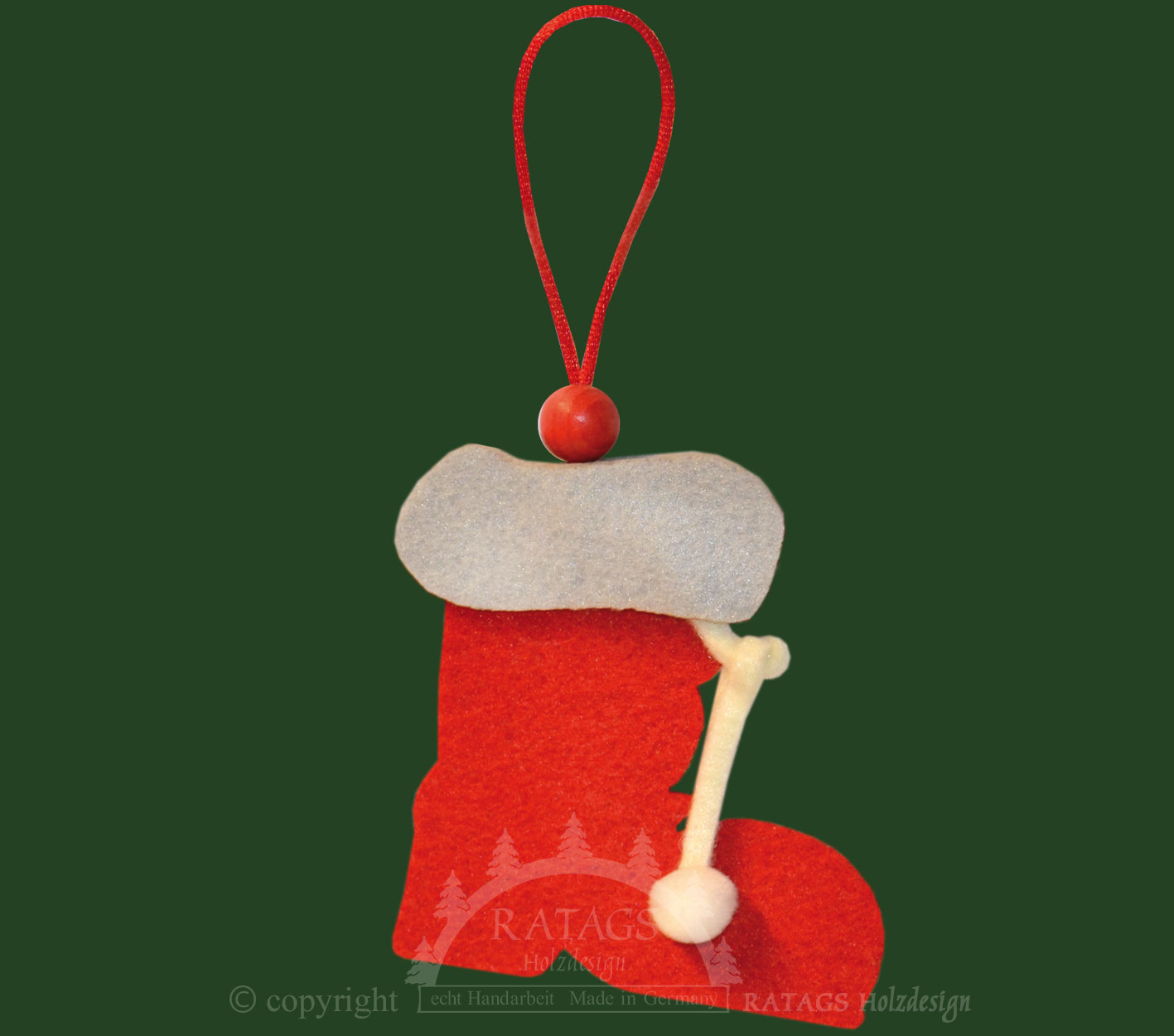 Baumbehang zum Basteln, Stiefel Material Filz, Länge ca. 10 cm