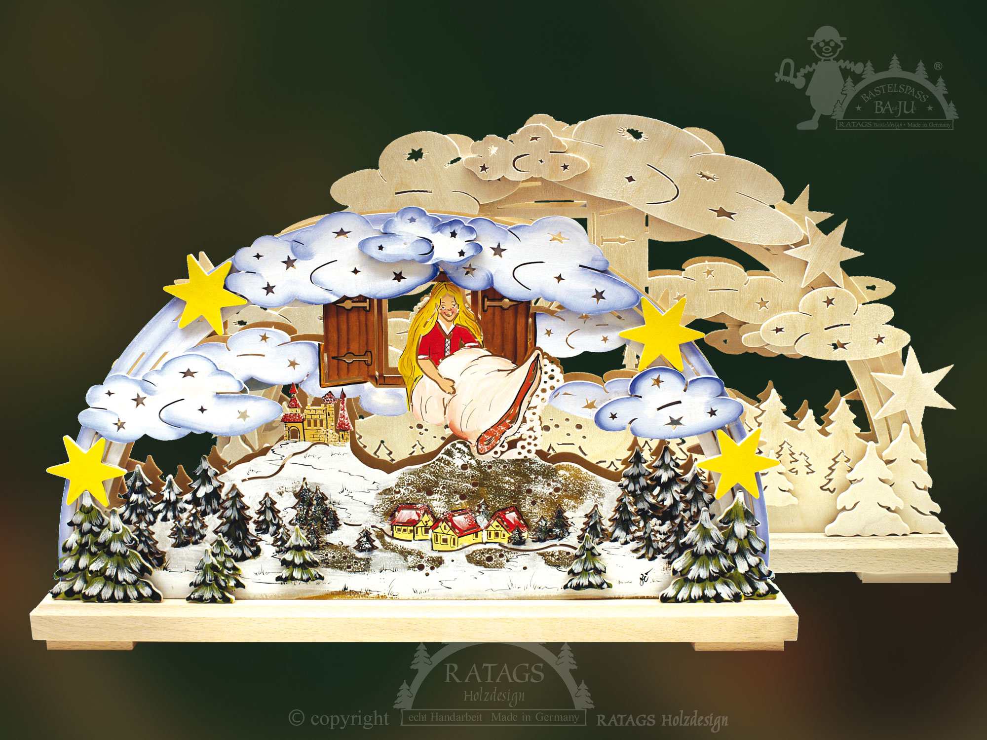 Crafting candle arch, small, Frau Holle