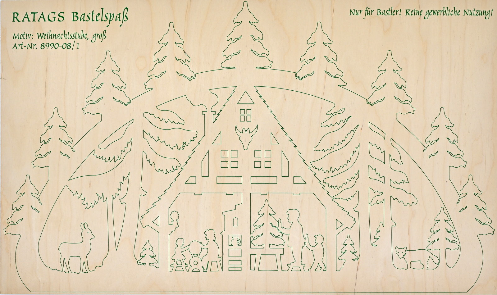 Schwibbogen zum Basteln, groß, Weihnachtsstube