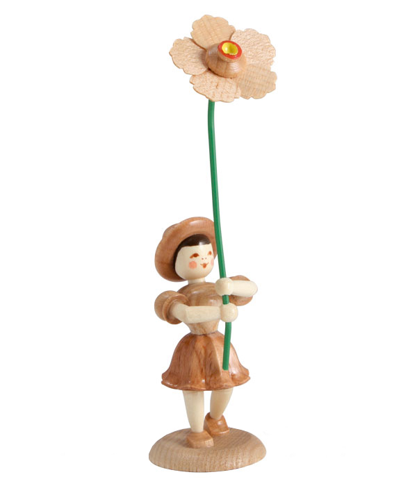 Flower child with Christmas rose, natural H 12 cm