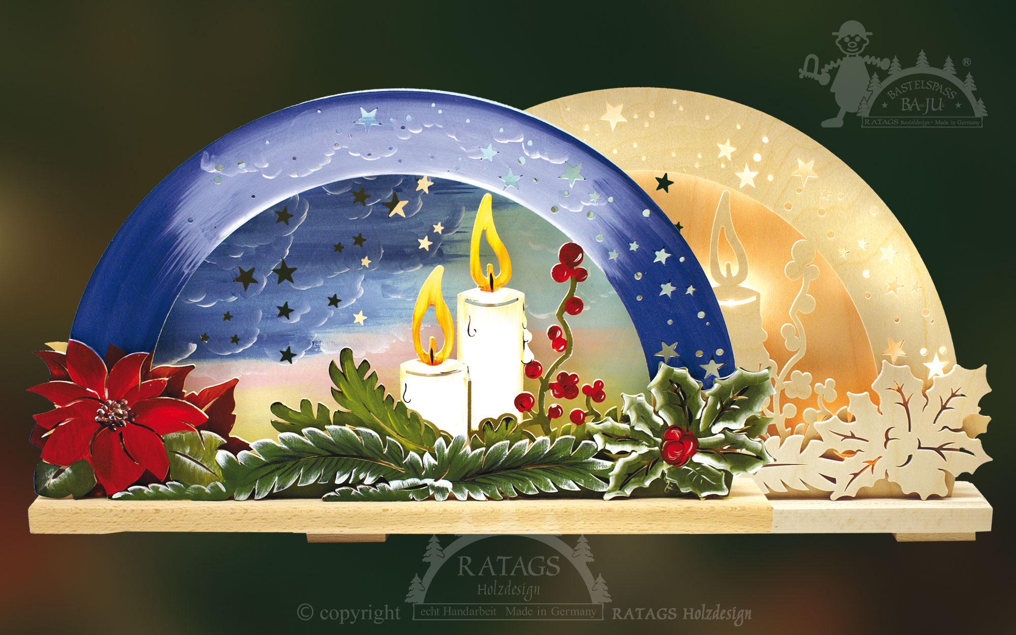 Crafting kit for a candle arch, small, light appearance