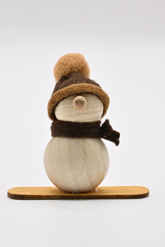 Snowman on snowboard H 4 cm