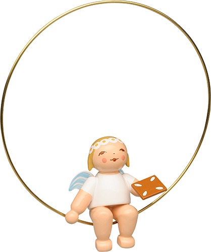 Christbaumengel im Ring, mit Lebkuchen