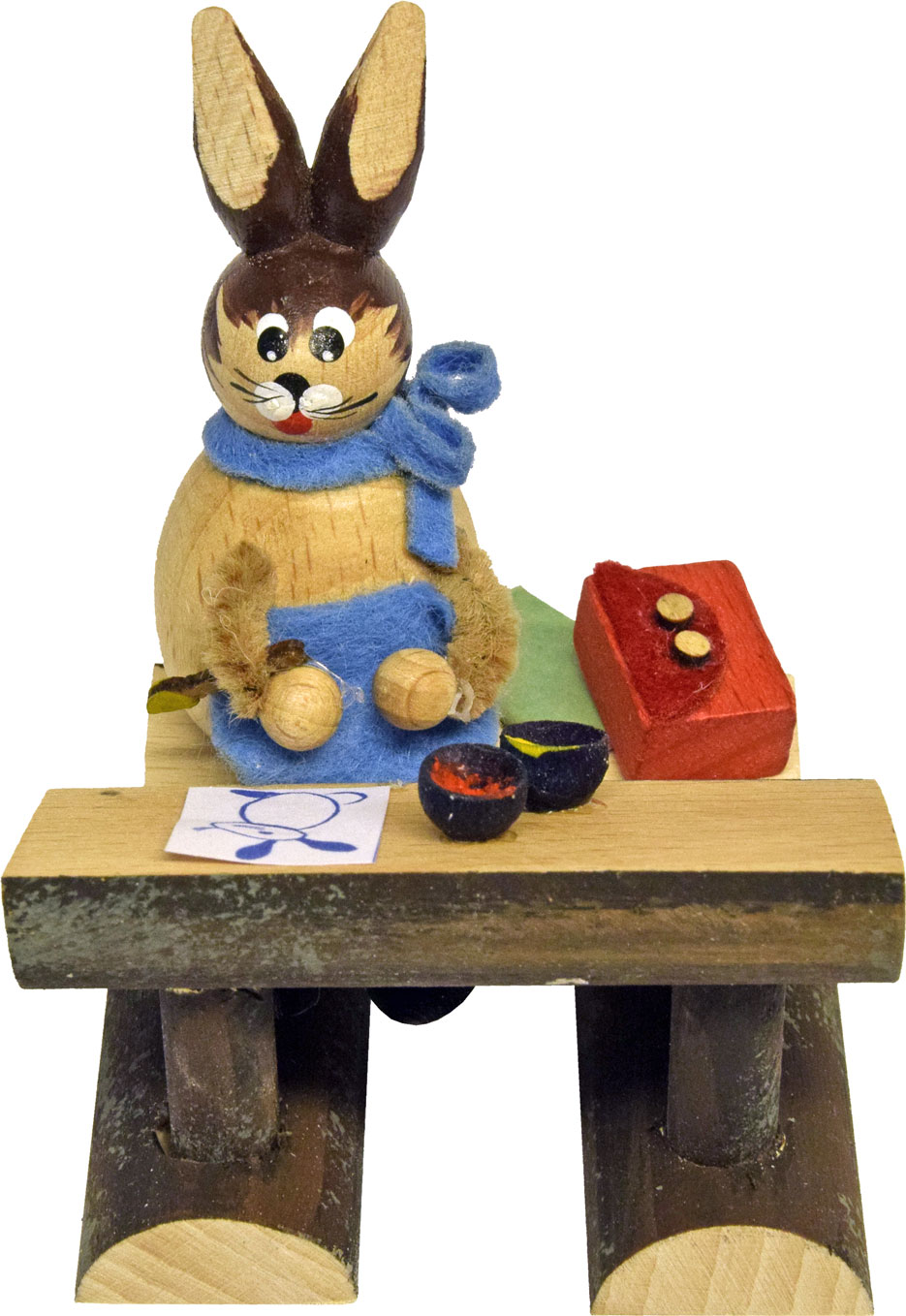 École des lapins de Pâques, petit lapin avec un pinceau