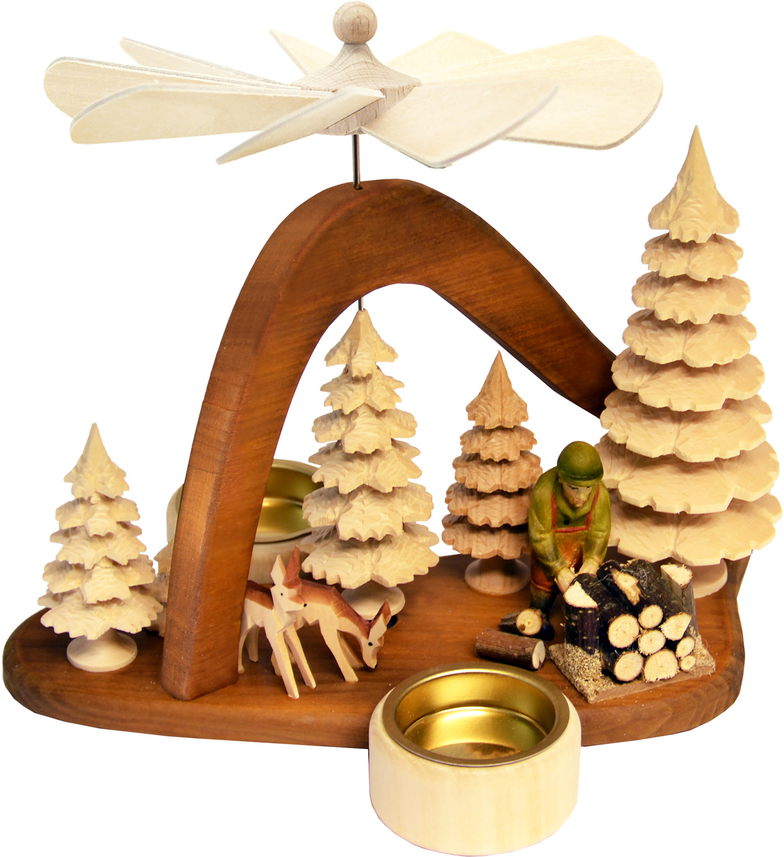 Massivholzpyramide, Waldarbeiter modern Massivholzpyramide, Waldarbeiter modern