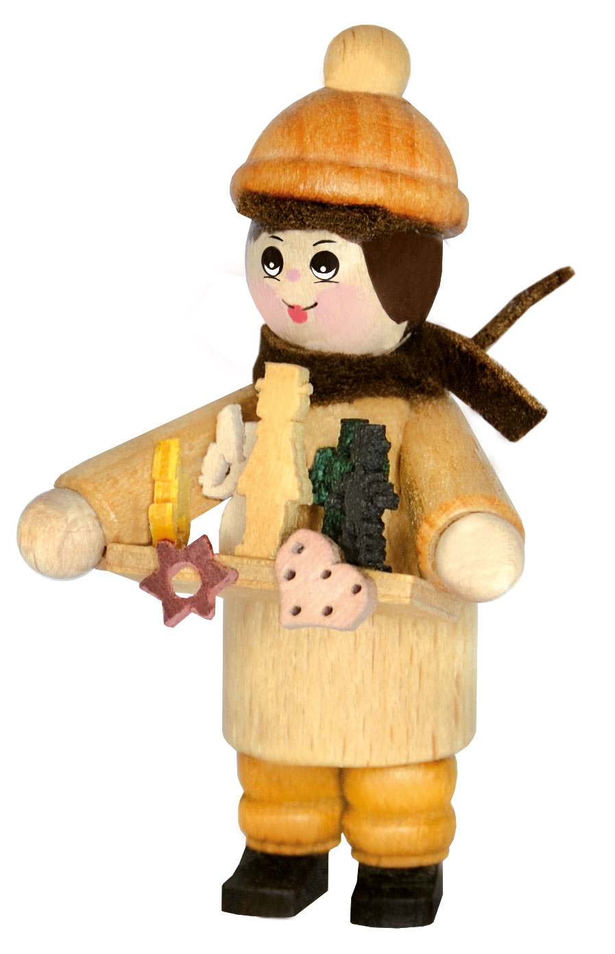 Figure, Striezeljunge, natural brown scarf