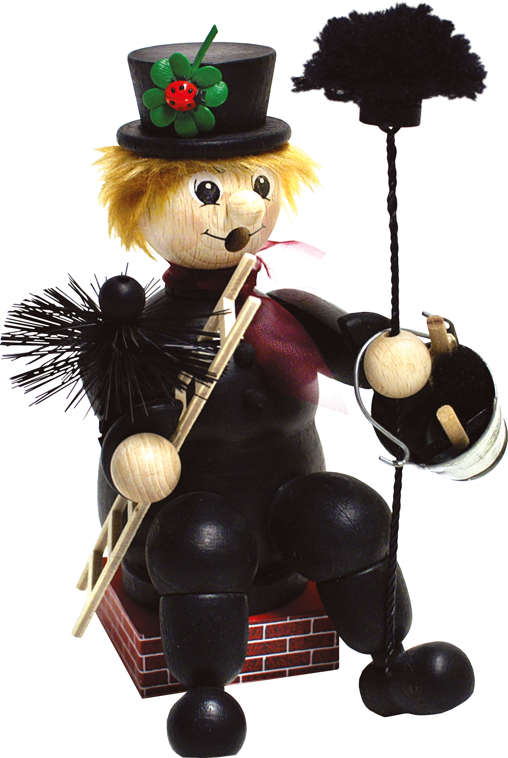 Edge stool, chimney sweep on chimney