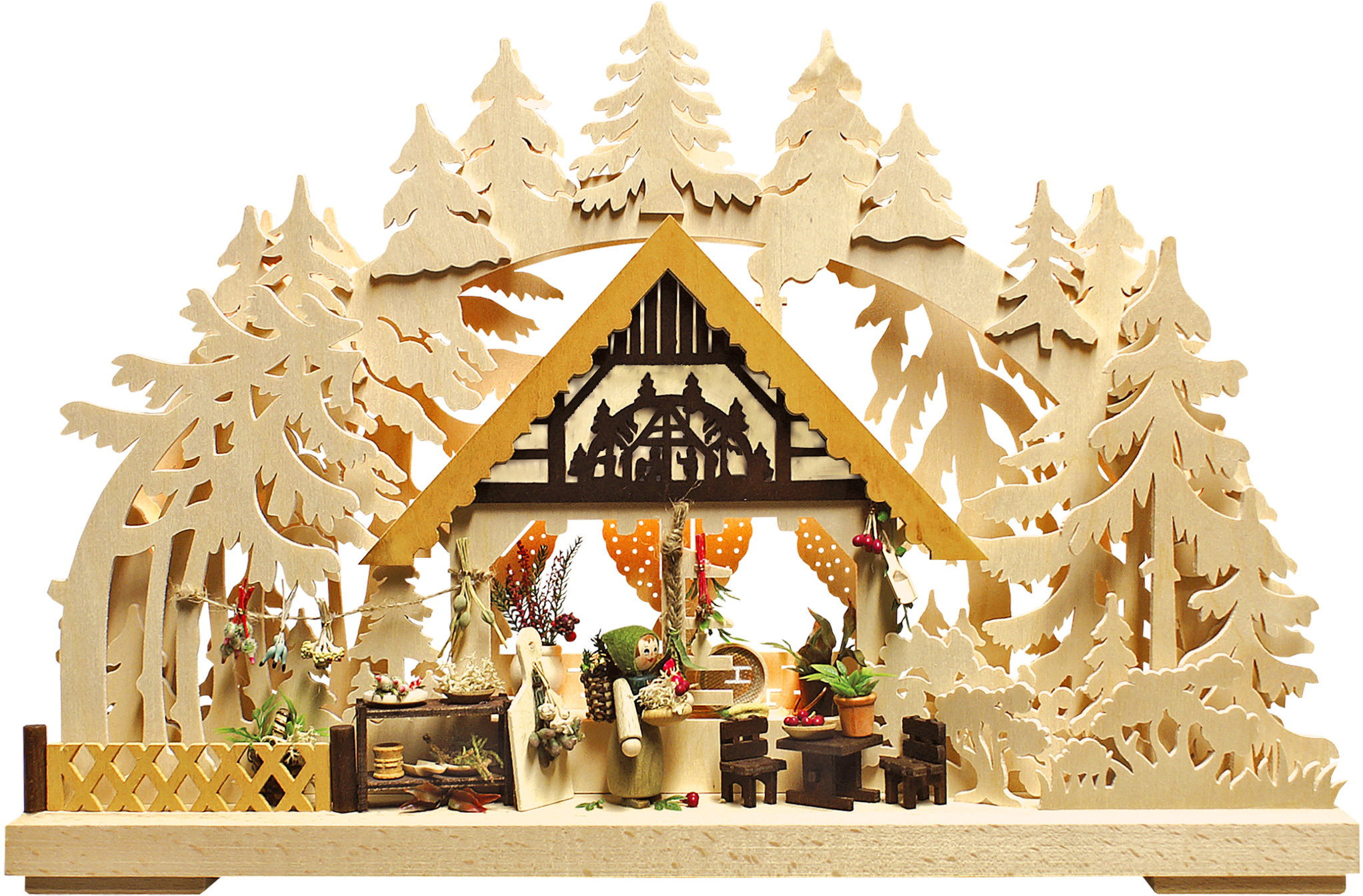 Small 3D candle arch, herb room