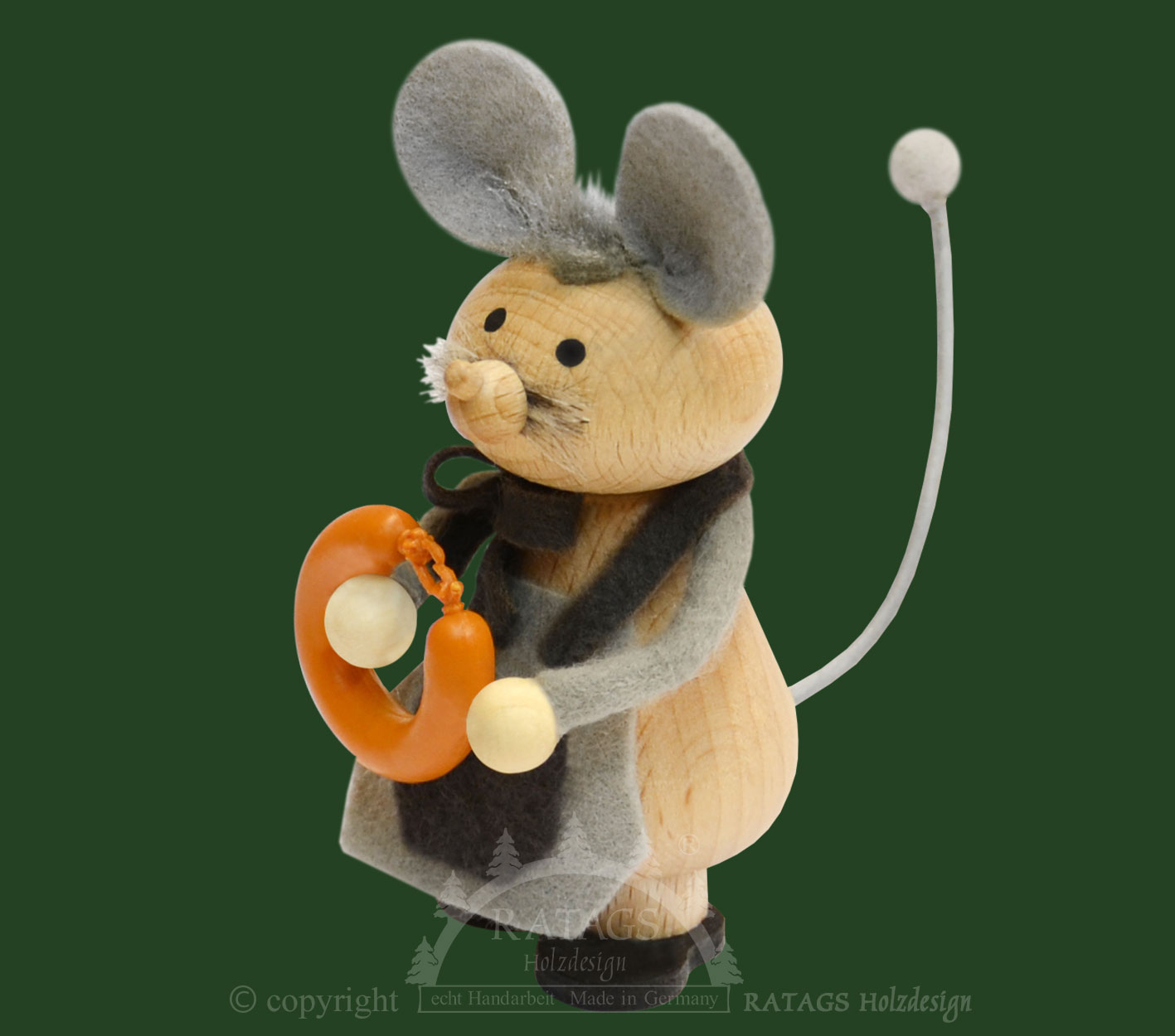 Maus mit Wurstring