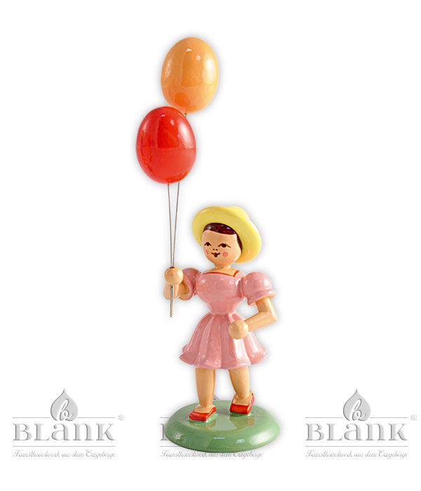 Mädchen mit Luftballon, farbig