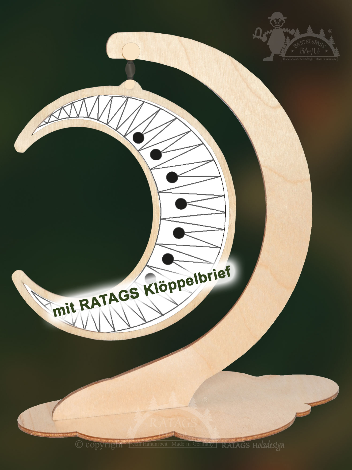 Klöppelrahmen, Mond mit RATAGS Klöppelbrief