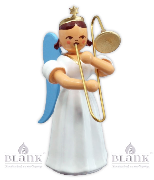 Ángeles, faldas largas, trombones