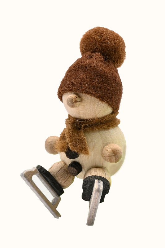 Schneemann mini, sitzend, Schlittschuhe 4 cm Schneemann mini, sitzend, Schlittschuhe 4 cm