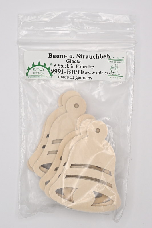 Miniature bell, 6 pieces. Foil bag