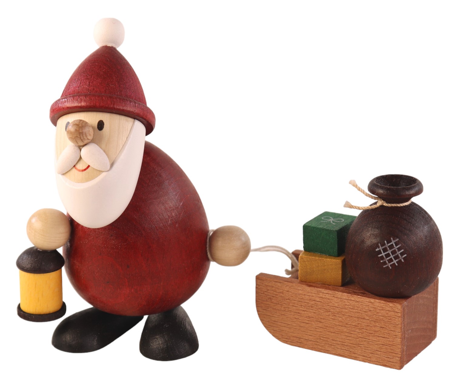 Santa Claus + lantern + sleigh + sack 5.1 cm