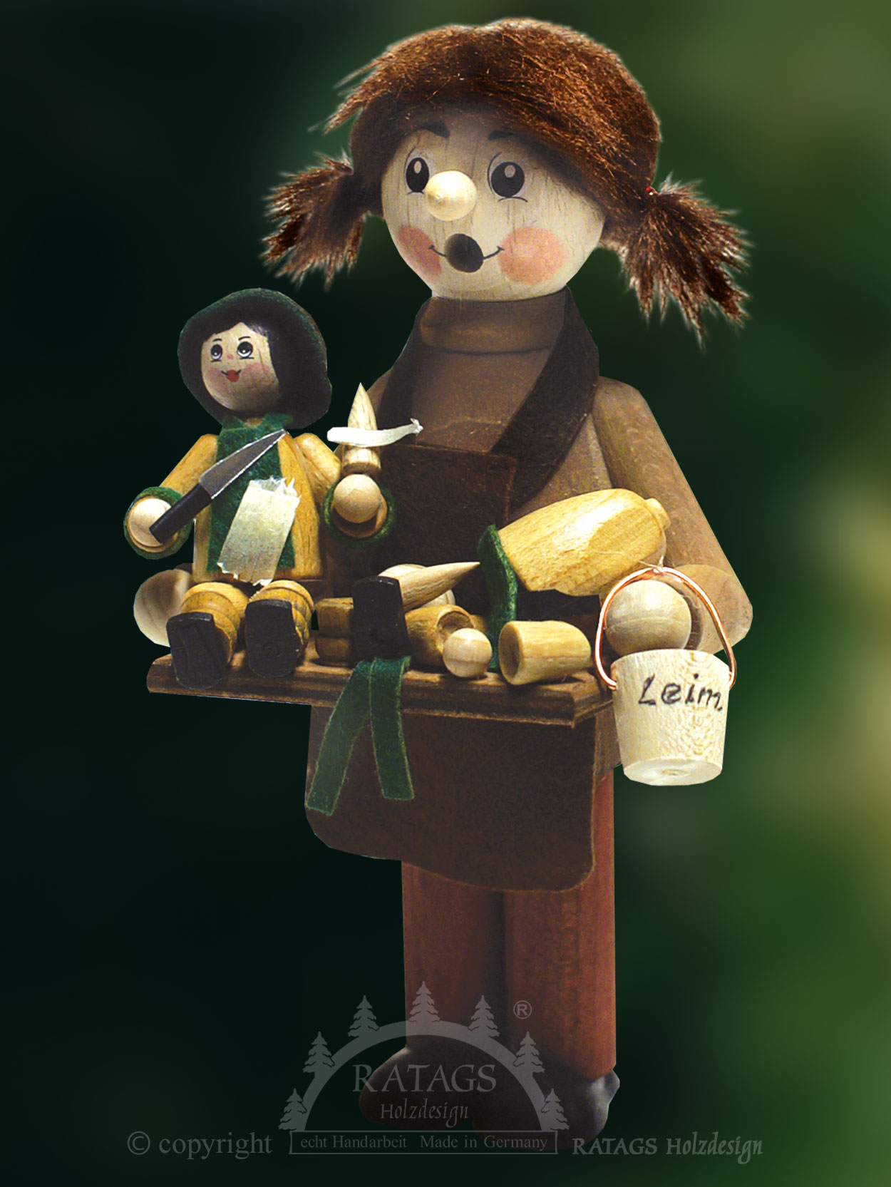 Naturpaffer, figure maker, glazed