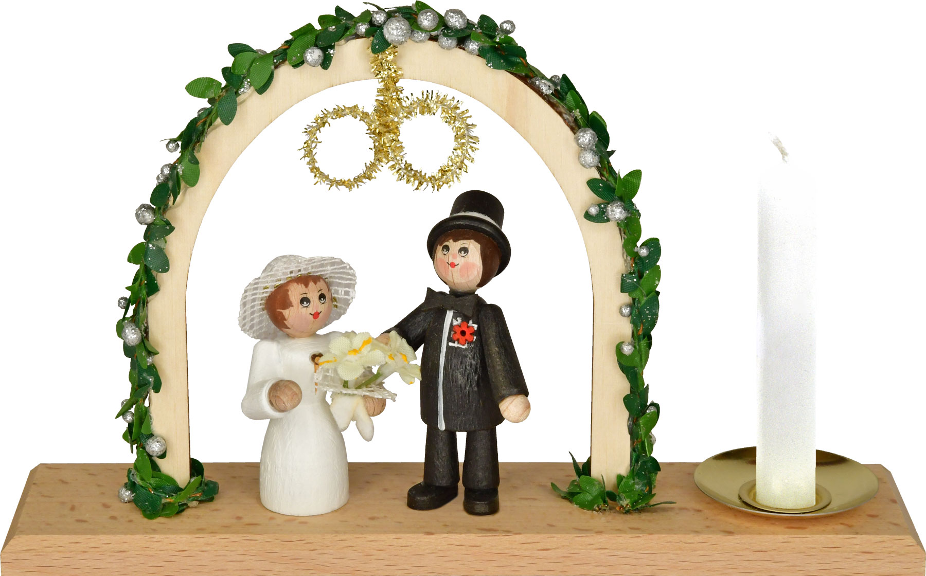 Light plates, wedding couple