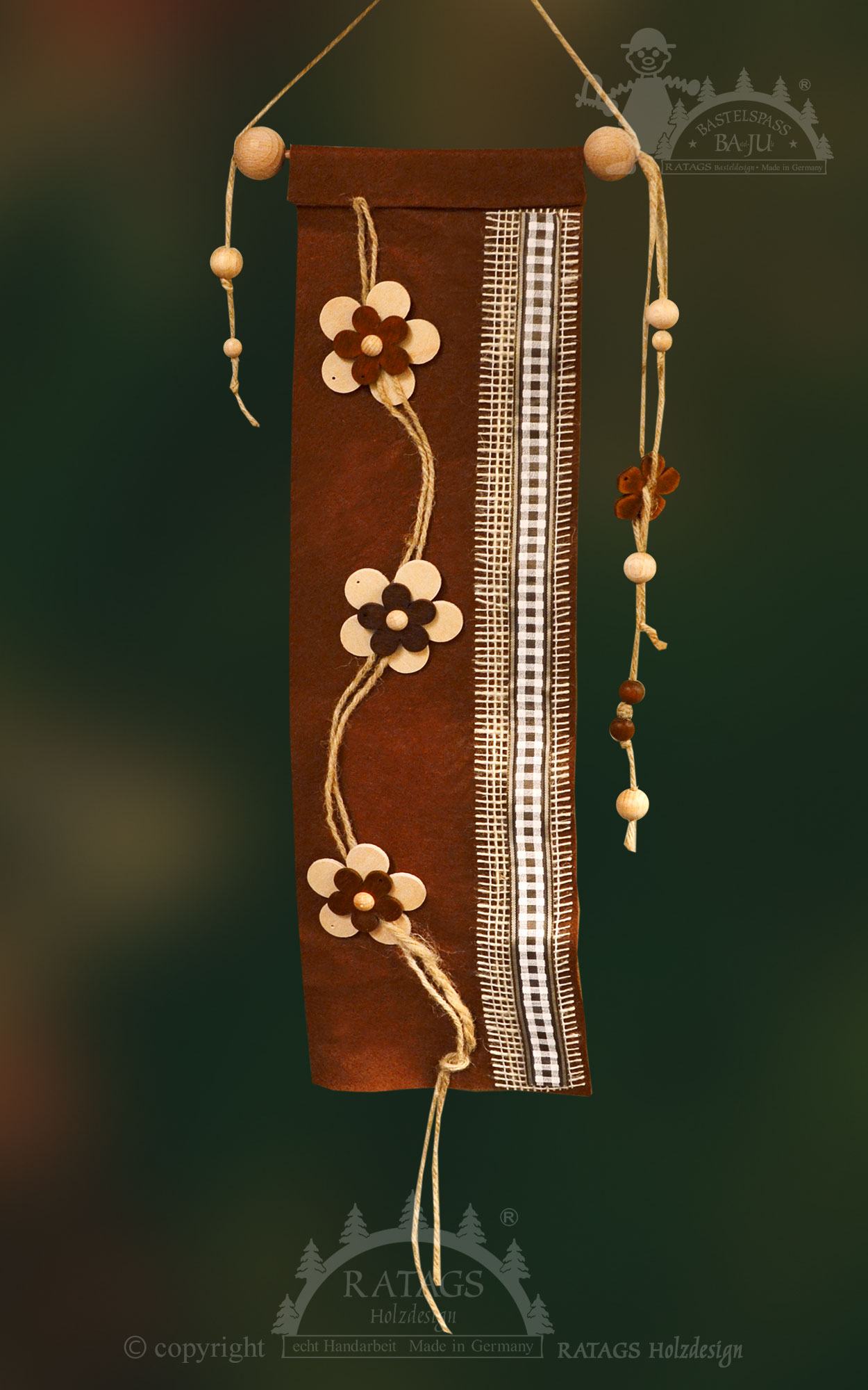 Tür- und Wanddekoration zum Basteln Länge ca. 40 cm