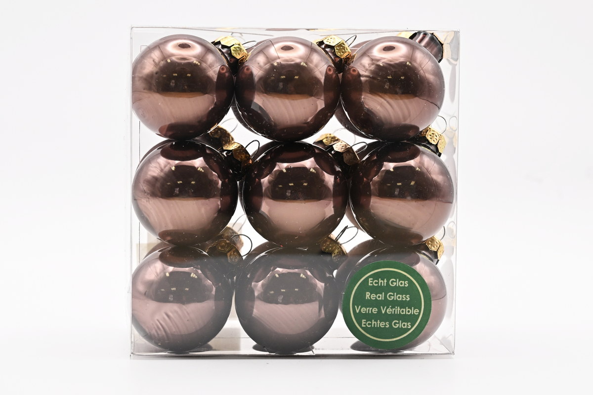 18 Baumkugeln, cocoa braun combi