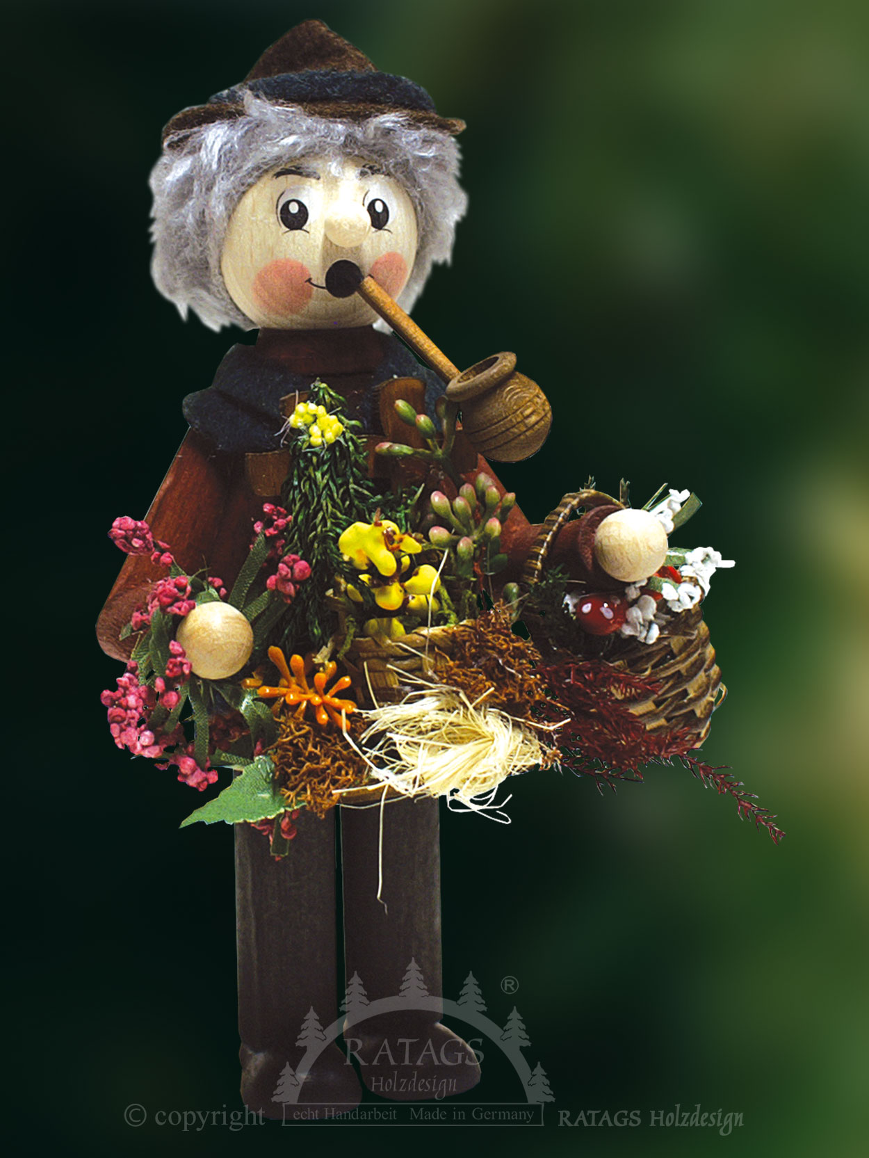 Naturpaffer, glazed herb man