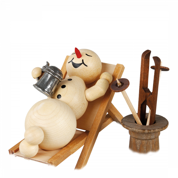 Schneemann mit liegestuhl ohne Sockel 12
