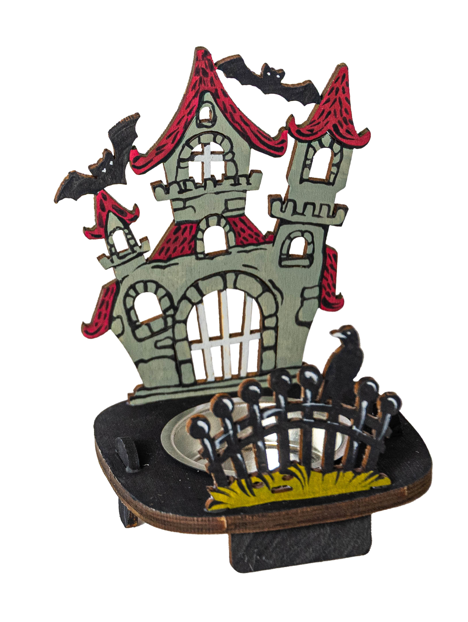 Schattenspiel zum Basteln, Gruselschloss, Halloween