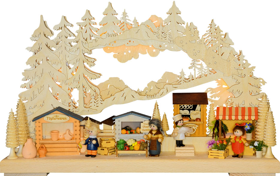 3D candle arch, small, market day