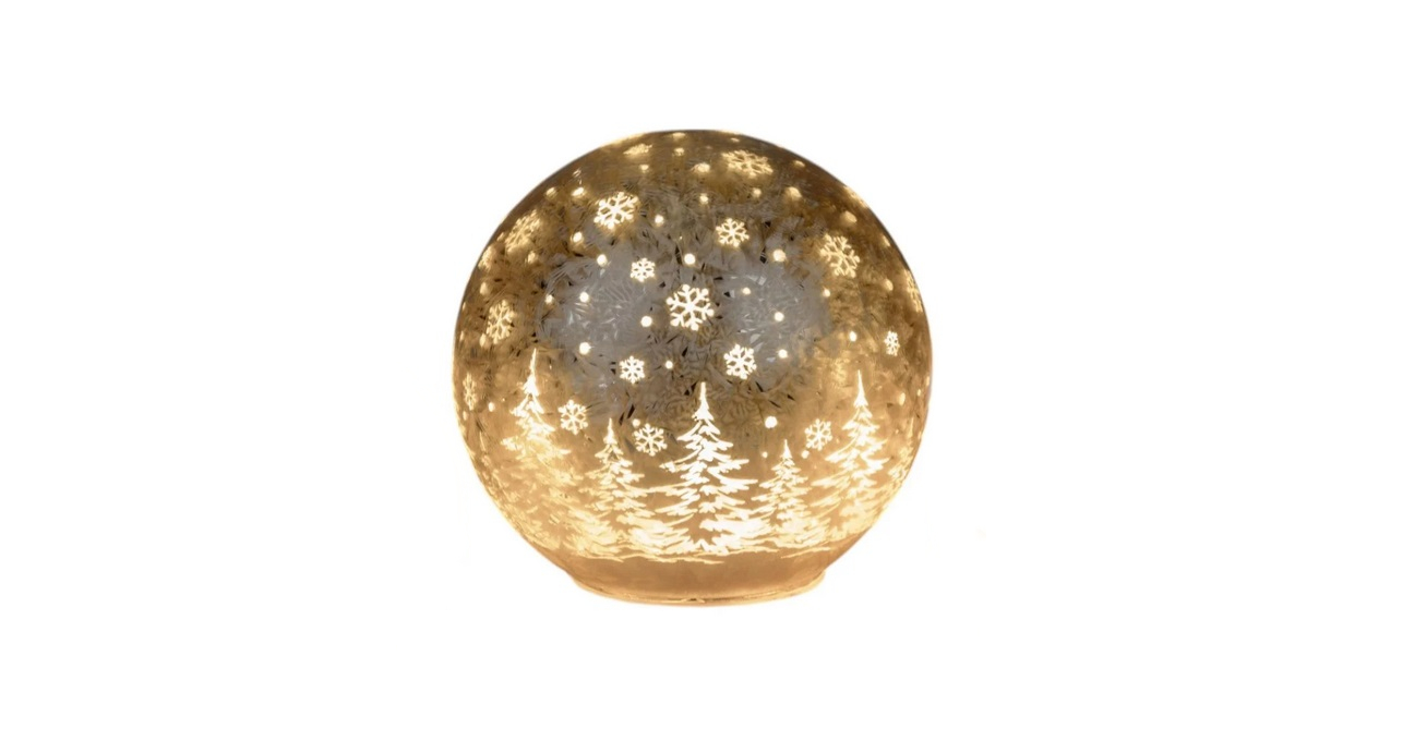 Deko-Kugel 10cm Frosty-Champag.