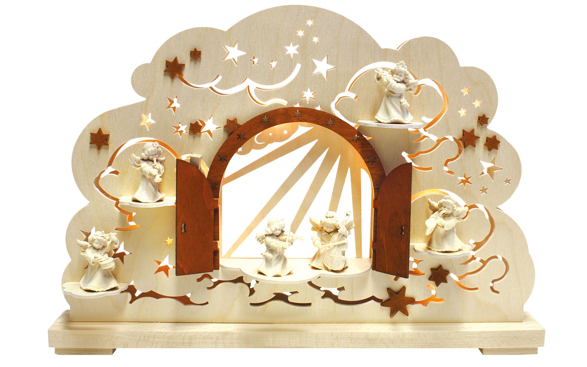 Small candle arch, cloud with 6 heavenly musicians