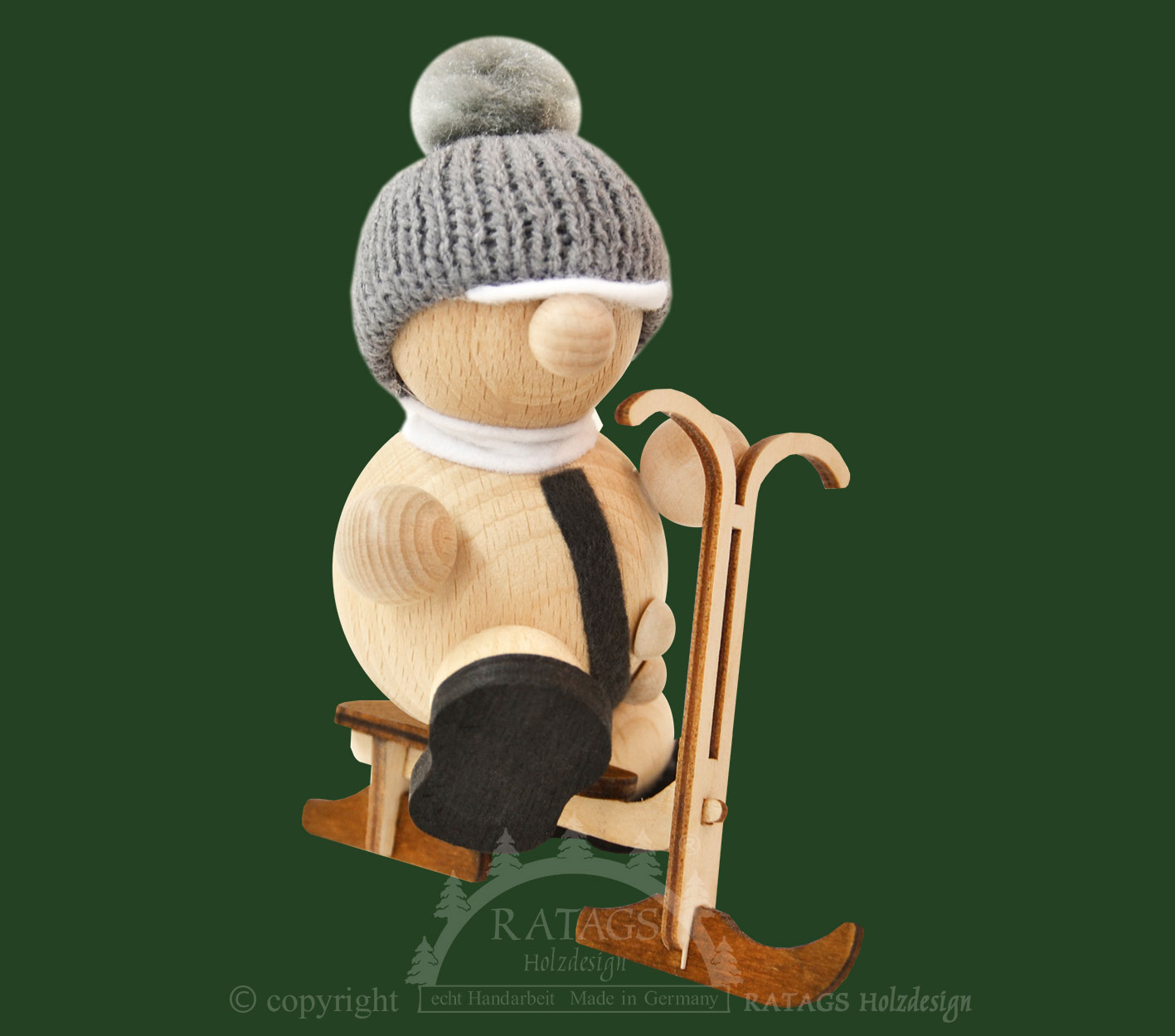 Schneemann auf Snowbike Schneemann auf Snowbike