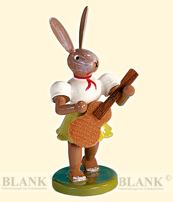 Osterhase stehend, Gitarre Rarität