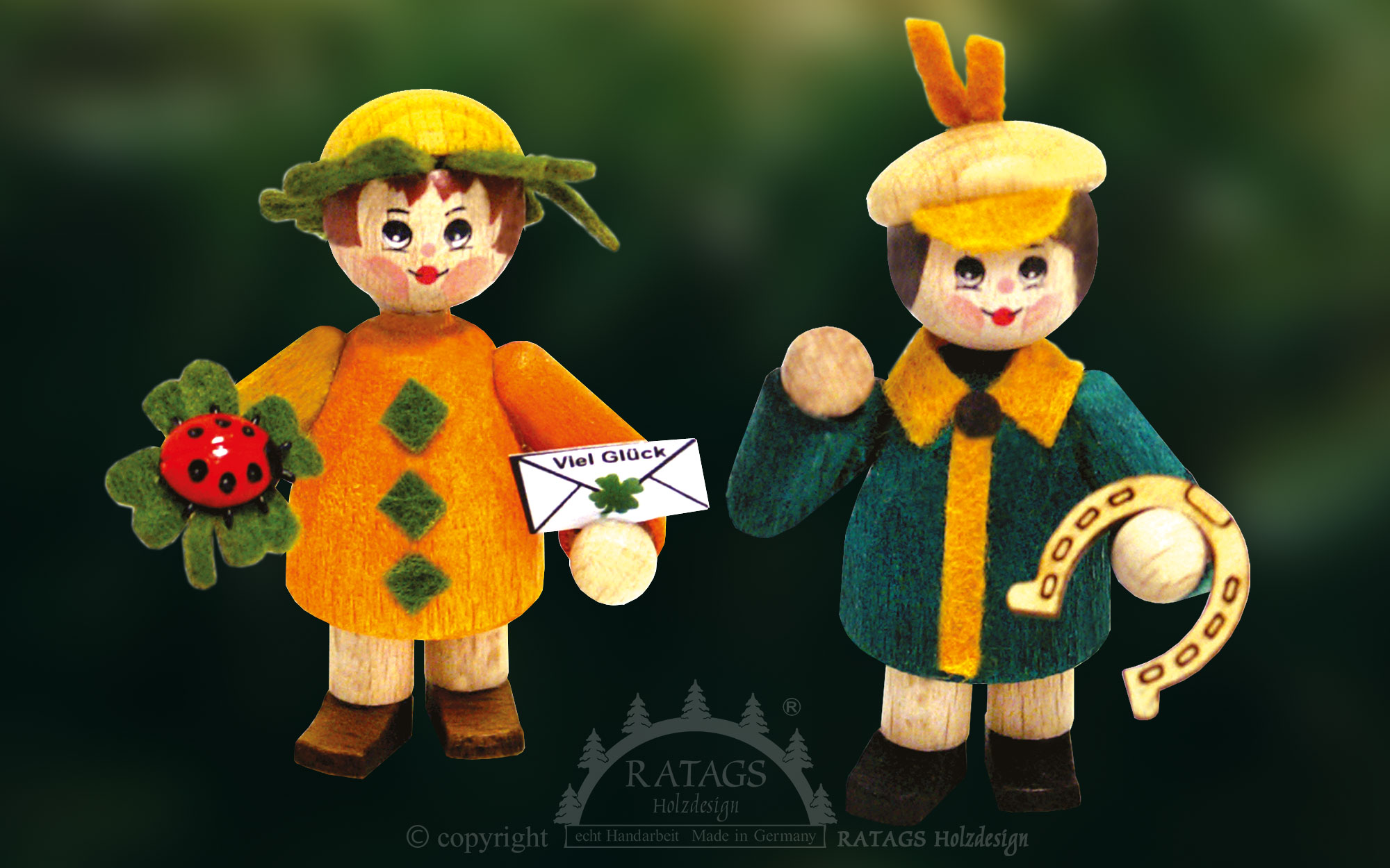 SPECIAL OFFER, figurine set, lucky children, lucky beetles, horseshoes