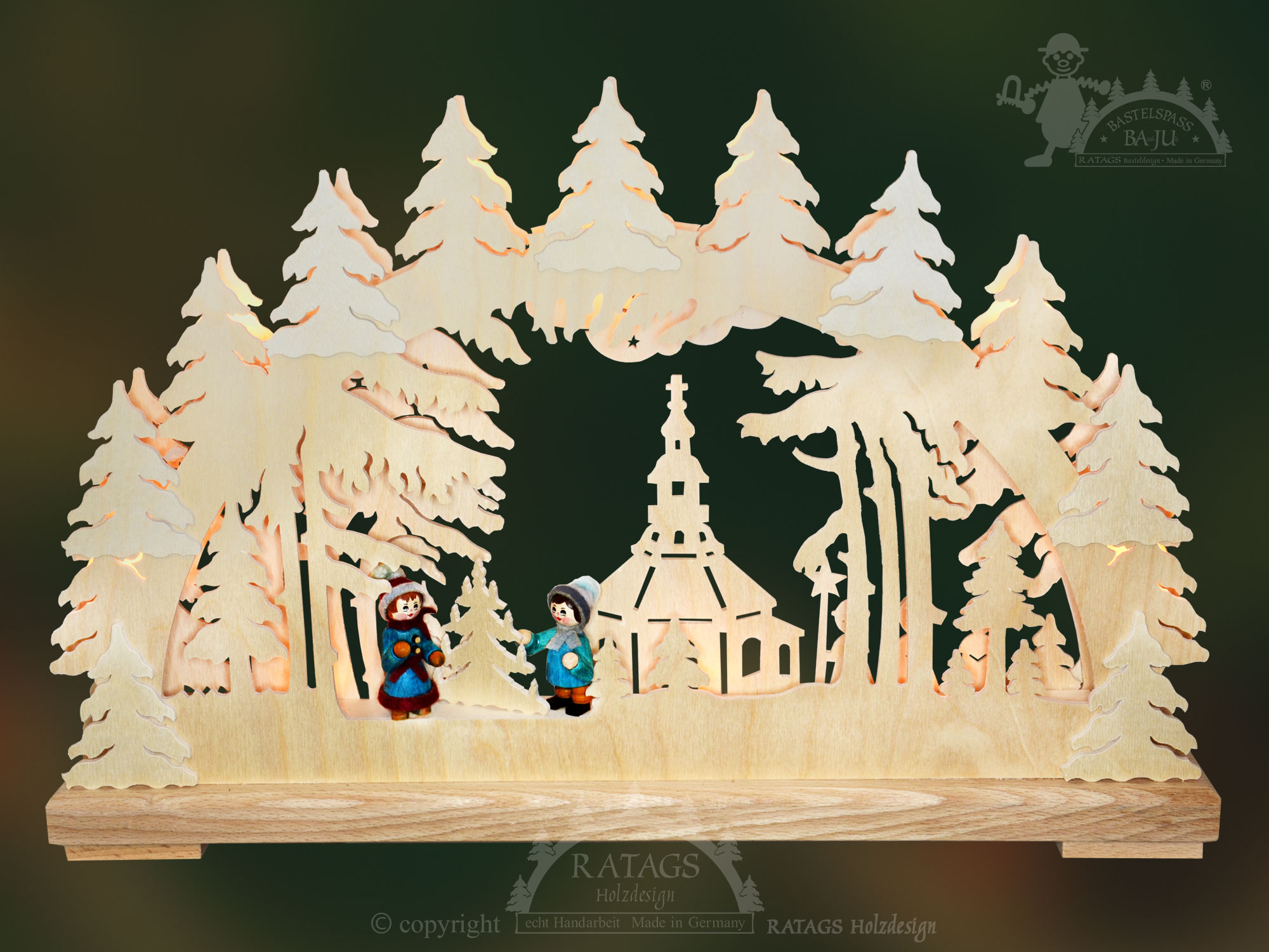 Crafting kit for a candle arch, small, Christmas carols