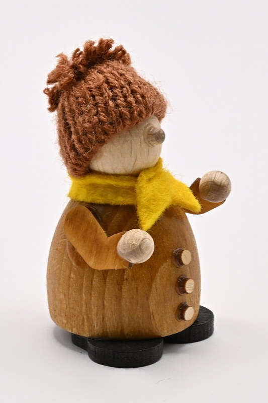 Molli Wiki, gelb, braune Mütze H 5,5 cm Molli Wiki, gelb, braune Mütze H 5,5 cm