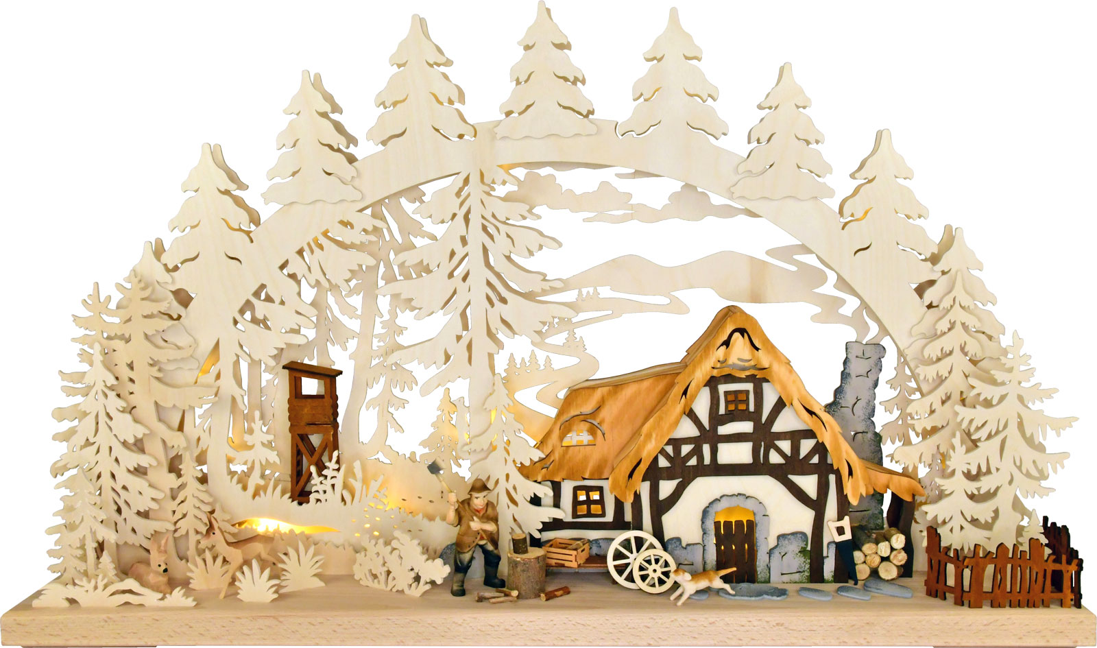 3D candle arch, large, at the forest house, USB