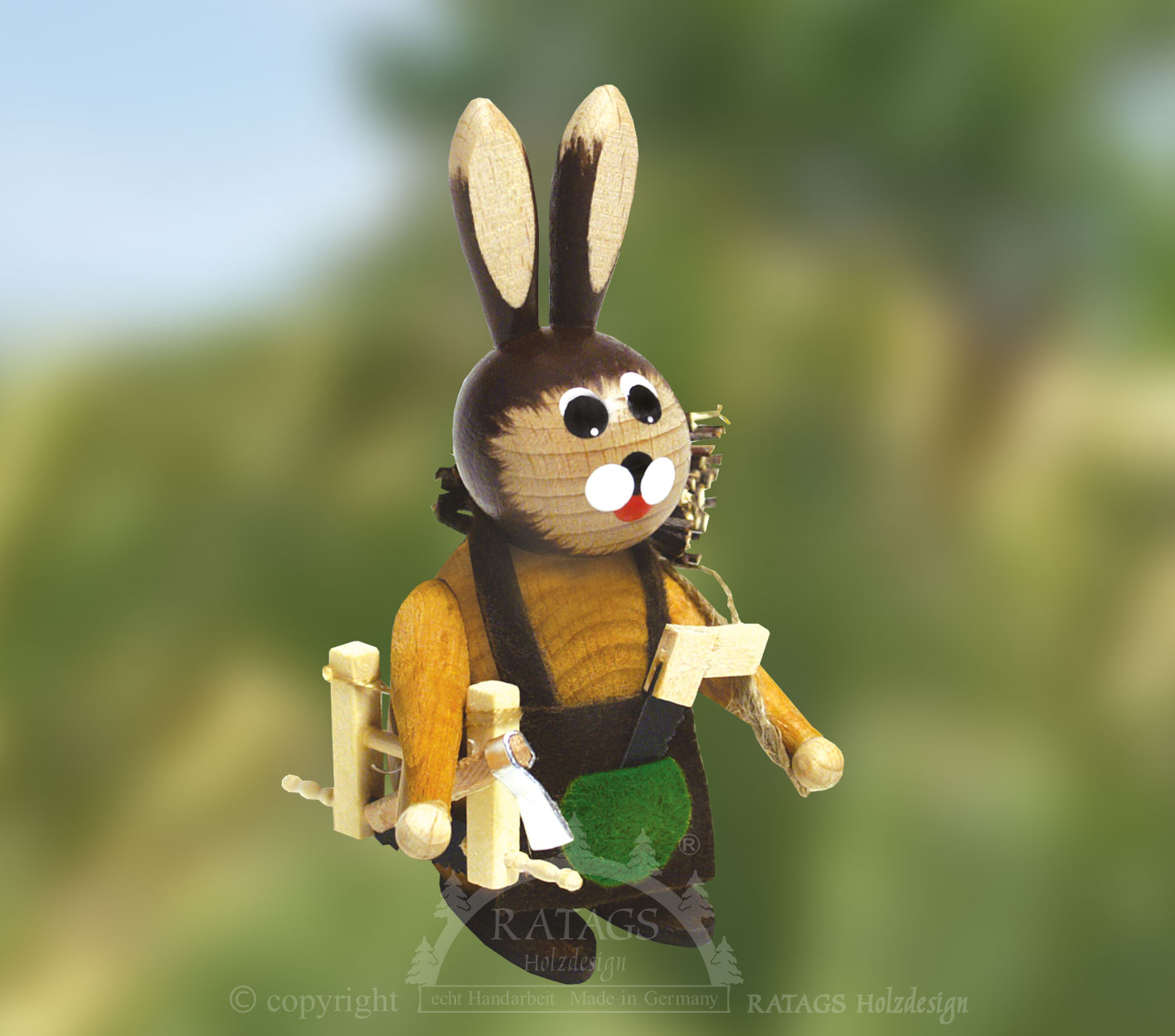 Knuffi rabbit, carpenter, craftsman