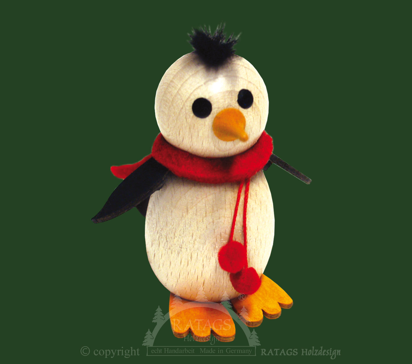 Pingouin avec touffe de poils
