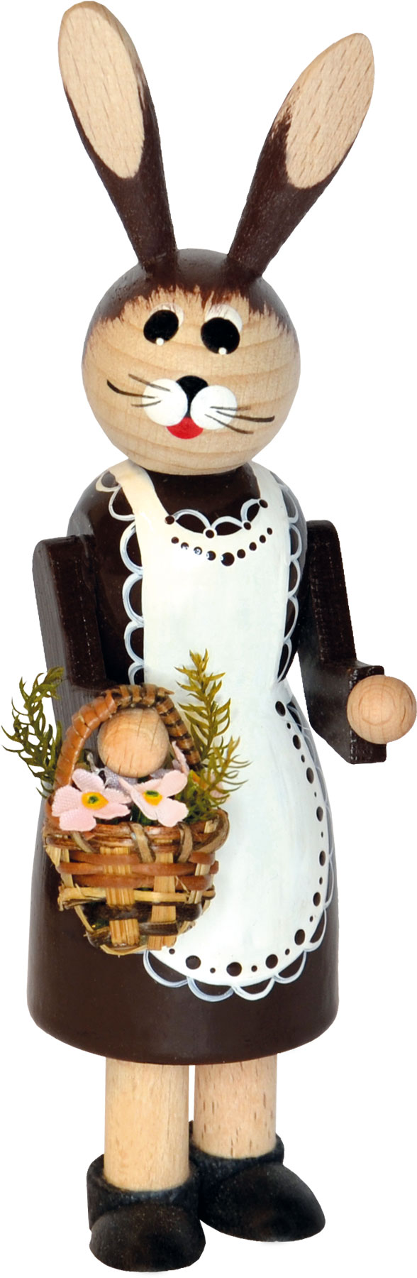 Osterhasenmädchen mit Korb, braun Osterhasenmädchen mit Korb, braun