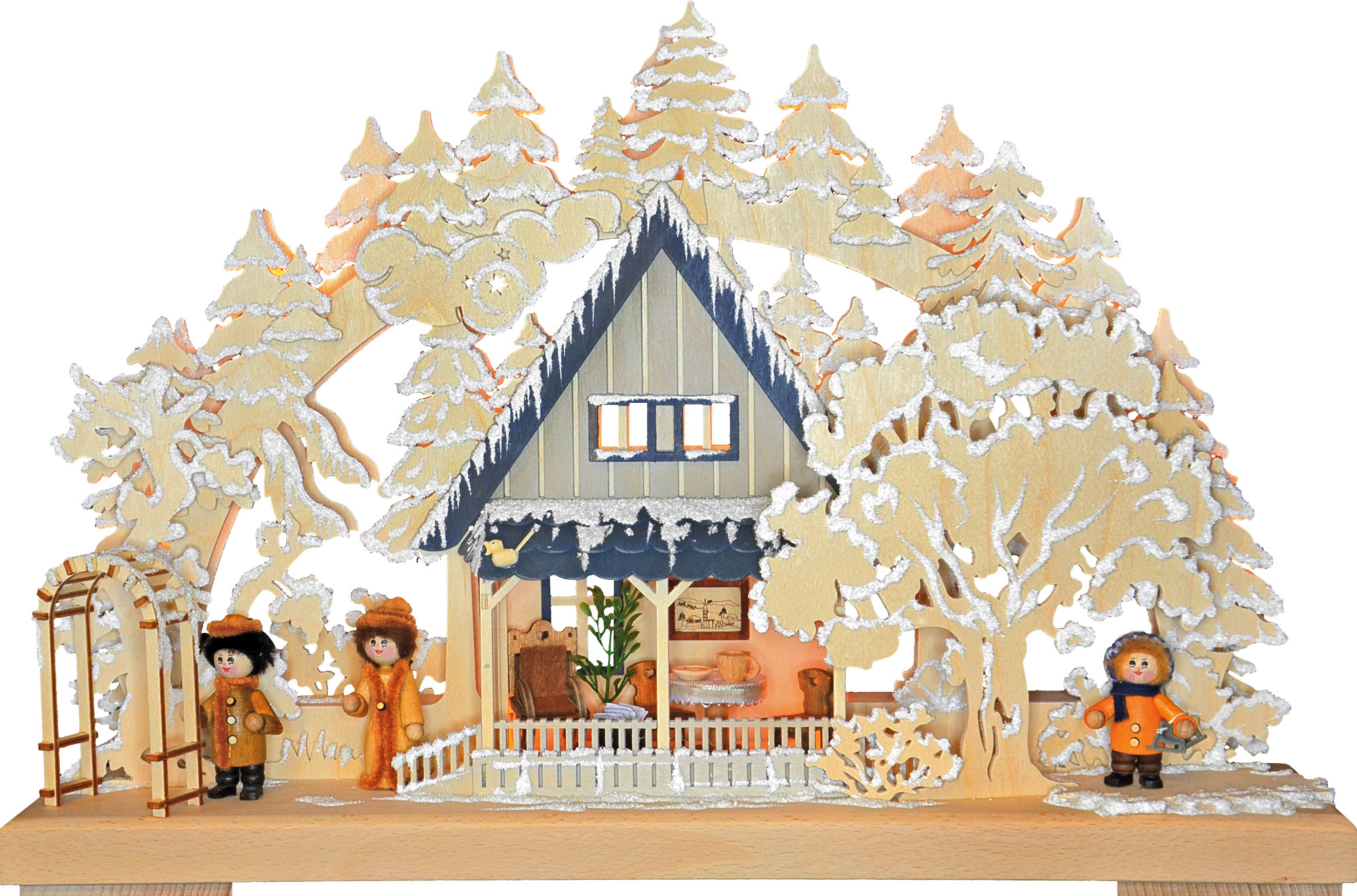 3D candle arch, small, beginning of winter, hoarfrost