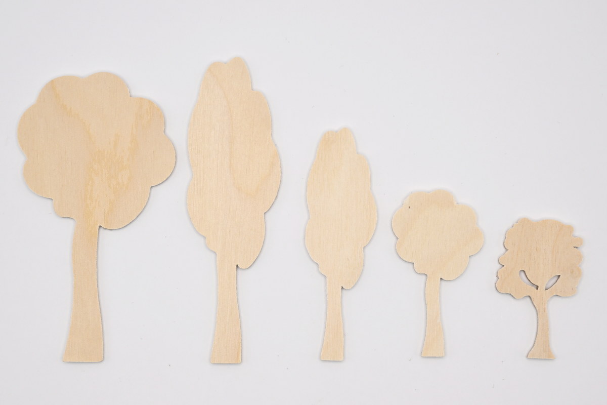 Trees for crafting, set of 5 4.0 to 10.5