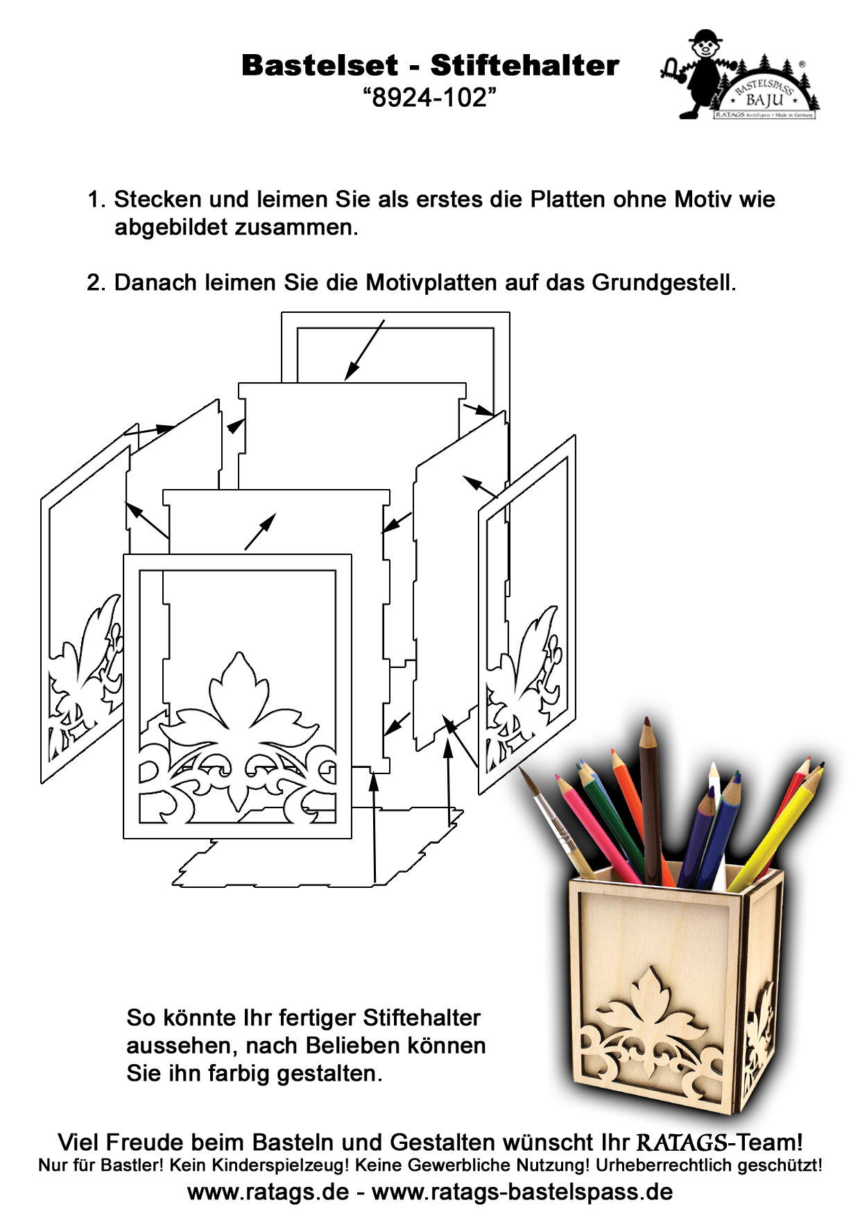 Stiftehalter zum Basteln