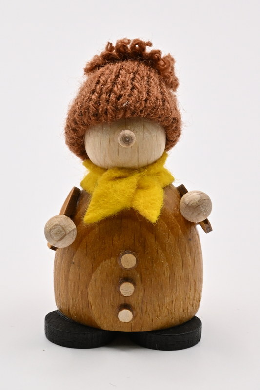 Molli Wiki, gelb, braune Mütze H 5,5 cm