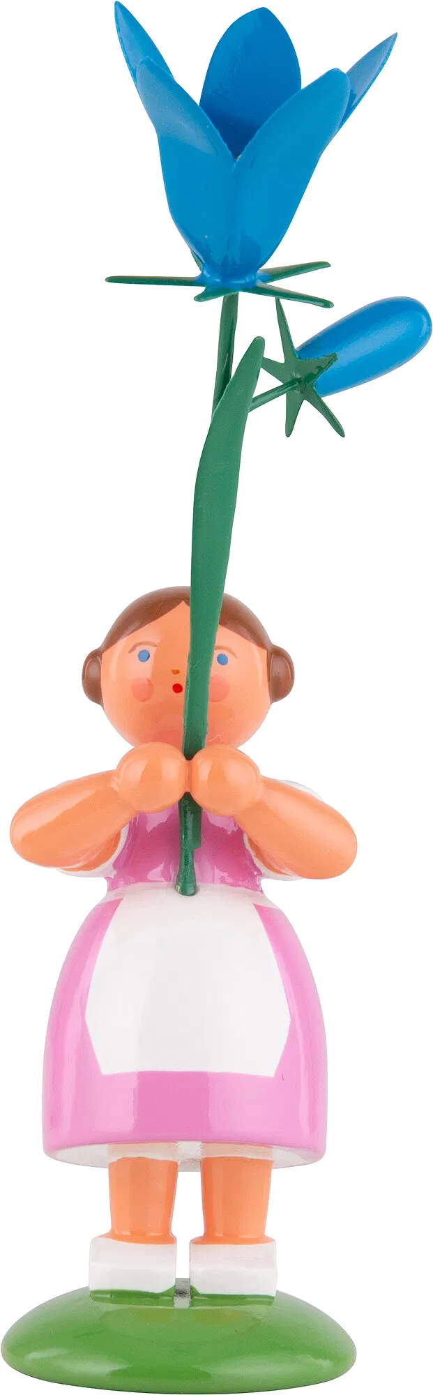 Girl with bellflower and bud