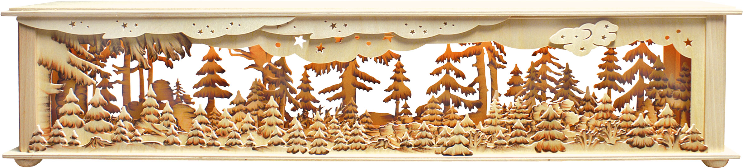 Medium-sized room light, forest 70 cm, hand-painted brown